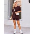 thumbnail image 4 of Ekouaer Women' Maternity Pajamas 2 Piece Outfits Short Sleeve Shirts and Lounge Shorts Sets Maternity Loungewear Mama Clothes, 4 of 6
