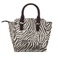 thumbnail image 3 of Single Shoulder Bag Rivet Bag 7.48×7.48×3.94in Removable Shoulder Belt Can Be Held Or Diagonal Across A Variety Of Matching Styles Zebra Skin Print Style Saddlebrown_4, 3 of 6