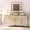 Beige, variant on 63" Wooden Reeded Sideboard with Doors and Drawers, 2-In-1 Modern Credenza Storage Cabinet for Kitchen, Dining Room
