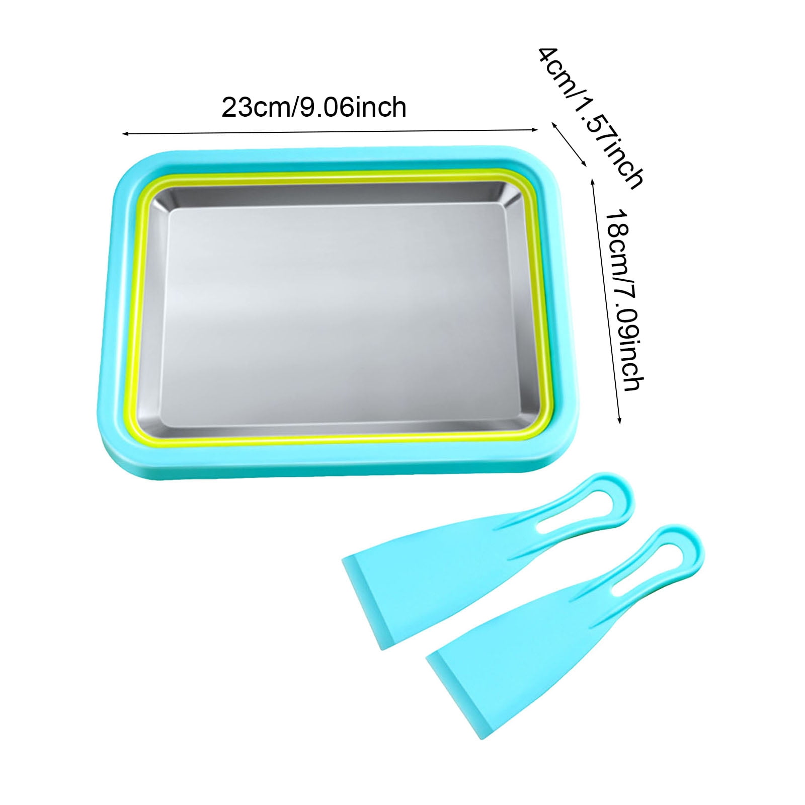 Rolled Ice Cream Maker - Freeze Plate with 2 Scrapers for Home Dessert Lovers and Party