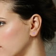 thumbnail image 4 of TimeLess Classics Pear Shape Amethyst Stud Earrings in 14K White Gold - 7x5MM, 4 of 5