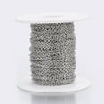 thumbnail image 2 of Resistant 304 Stainless Steel Cable Chains Soldered with Spool Flat Oval for Jewelry Making Stainless Steel color 2.5x2x0.5mm 65.61 Feet(20m)/roll, 2 of 2