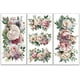 thumbnail image 1 of Juego de 3 calcomanías florales para muebles y manualidades, 6x12 pulgadas, rosas y peonías., 1 of 9