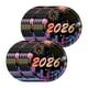 thumbnail image 2 of 20 Platos de Papel de 23 Cm (9 Pulgadas) para Año Nuevo | Vajilla Desechable para Postres y Pasteles | Vajilla Multicolor para La Fiesta de Nochevieja, 2 of 6