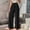 Black, variant on Women Casual High Waist Wide Leg Pants Summer Long Solid Boho Yoga Pants Womens Drawstring Lounge Beach Trousers Loose Business Pants
