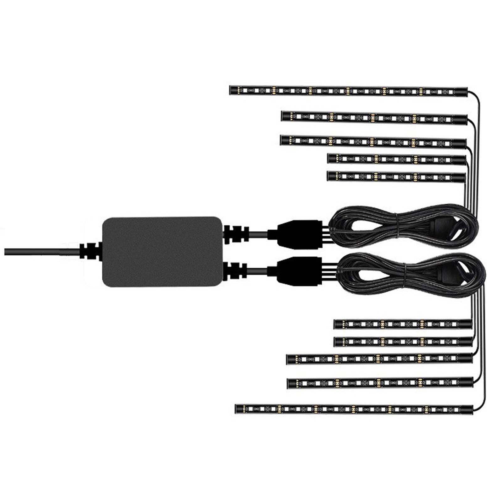 Motorcycle LED RGB Light Strip Kit Waterproof Flexible Neon Underglow Lights App Remote Control 12V Multi Color Mode for Bike ATV Car Decoration Night Riding Ambient Lighting