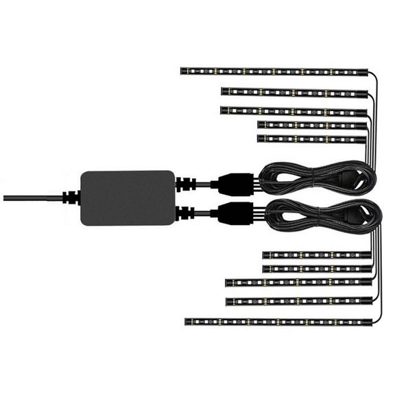 Flexible Waterproof Motorcycle LED Light Kit - Multi-Color Neon Strip Lighting for 12V Motorcycles and Bicycles - Easy Mobile App Control, DIY Modes & Music Sync