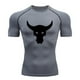 thumbnail image 2 of Camiseta deportiva de manga corta de secado rápido, ropa base para correr, ropa de entrenamiento para gimnasio, mallas elásticas transpirables que absorben el sudor para hombres, 2 of 6
