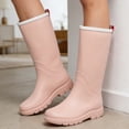 thumbnail image 2 of YUEHUA Womens Rain Boots Waterproof Fashionable Mid Calf Rain Boots with for Women All Season Outdoor Work Ready Rubber Boots Anti- Shoes Outdoor Garden Shoes, 2 of 7