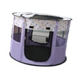 thumbnail image 2 of Tienda de juegos portátil para mascotas, corral para gatos, corral plegable para gatitos y cachorros con techo superior, jaula para mascotas para interiores Púrpura, 2 of 8