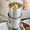 thumbnail image 1 of Casserole à Frire en Acier Inoxydable, Usages Polyvalents Durable Portable Casserole à Friteuse Profonde en Acier Inoxydable 304 Grande Capacité pour la Cuisine, 1 of 7
