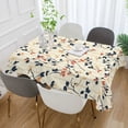 thumbnail image 2 of Yayeee Tablecloths 60" x 90" Rectangle Wrinkle Resistant Party Table Cover, Beige Leaves Plaid, 2 of 8