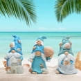 thumbnail image 4 of Hodao 3PCS Summer Gnomes Decor, Star Shell Gnomes Handmade for Beach Décor, Swedish, Nisse Scandinavian, Elf Summer Decoration Home Ornaments, 4 of 7