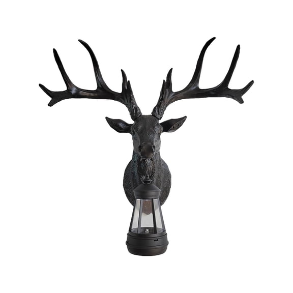 Clearance Event Deer Head Decorative Wall Light Outdoor Patio Light Home Living Room Background Wall Resin Crafts 2024 Animal Head Artwork Decorated for Home Gallery Studio Christmas