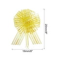 thumbnail image 2 of Lazos de Organza Unique Bargains 5uds 6 Pulgadas Amarillo para Boda cestas regalos Navidad San Valentín, 2 of 6