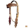 thumbnail image 2 of HILASON Western Horse Headstall Breast Collar Set American Leather, 2 of 3