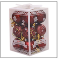 thumbnail image 1 of bolas de Navidad, decoraciones de árbol, bombillas de Navidad clásicas inastillables, decoración de coronas navideñasRojo vino1PCS, 1 of 5