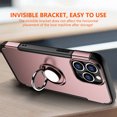 thumbnail image 4 of SOATUTO For iPhone 13 Pro 6.1 inch Phone Case with 360 Rotating Metal Ring Kickstand Carbon Fiber Trim & Rubber Bumper Shockproof Protective For Apple iPhone 13 Pro 6.1 inch 2021 - Rose Gold, 4 of 7