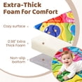 thumbnail image 3 of Beavtaens Baby Play Mat, 50"x50"x1", Thick Cushioning Foam, Non-Slip, Foldable and Machine Washable, Odor-Free, for Playpens and Baby Crawling, 3 of 9