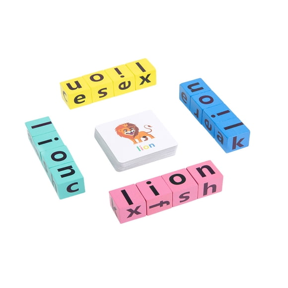 Big Save,HWRETIE Letter Box Readingletter Block Splicingwords,Generatorcube,Reading and Learning Boysand Girls,Early Education Alphabet,Home School Supplies
