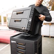 ToughBuilt StackTech 2-Drawer Locking Box, Portable Tool Storage & Equipment Organizer