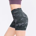 thumbnail image 5 of Endives Women's Yoga Short Leopard Print Biker Shorts High Waist Yoga Workout Running Gym Short, 5 of 5