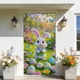 thumbnail image 6 of Luoshdecor Happy Easter Door Cover，Cute Bunny Egg Porch Sign Religious Door Cover for Jesus Spring Easter Party Decor, 6 of 6