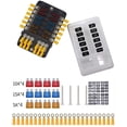 thumbnail image 2 of 12 Circuits Automotive Fuse Block with Ground Boat Camper Car Truck RV Trailer Marine Fuse Box 12V - 32V Power Distribution Block, 2 of 6