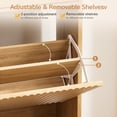 thumbnail image 3 of Brafabhome Shoe Storage Cabinet with 2 Flip Drawers, Modern Freestanding Narrow Fluted Shoe Cabinet with Drawer for Entryway, Hallway | Natural, 3 of 9