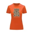 thumbnail image 1 of Playera Blusa Con Impresion De Oso LoverBear Con Fondo De Dinero Ropa De Mujer Juvenil Color Anaranjado Talla Grande Marca Emil SaEs, 1 of 4