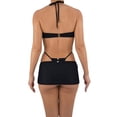 thumbnail image 4 of Txlixc Conjunto de tres piezas para mujeres, halterneck blusa hueca sin mangas + Thong + falda corta Txlixc moda, 4 of 9