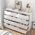 thumbnail image 6 of ChVans 9 Drawer Dresser for Bedroom, 59" Wide 41" Tall Modern High Gloss Dresser with Wood Chest of 9 Drawer Handle Free, Large White Malm Dresser for Bedroom, Living Room, Entryway, Hallway, 6 of 8