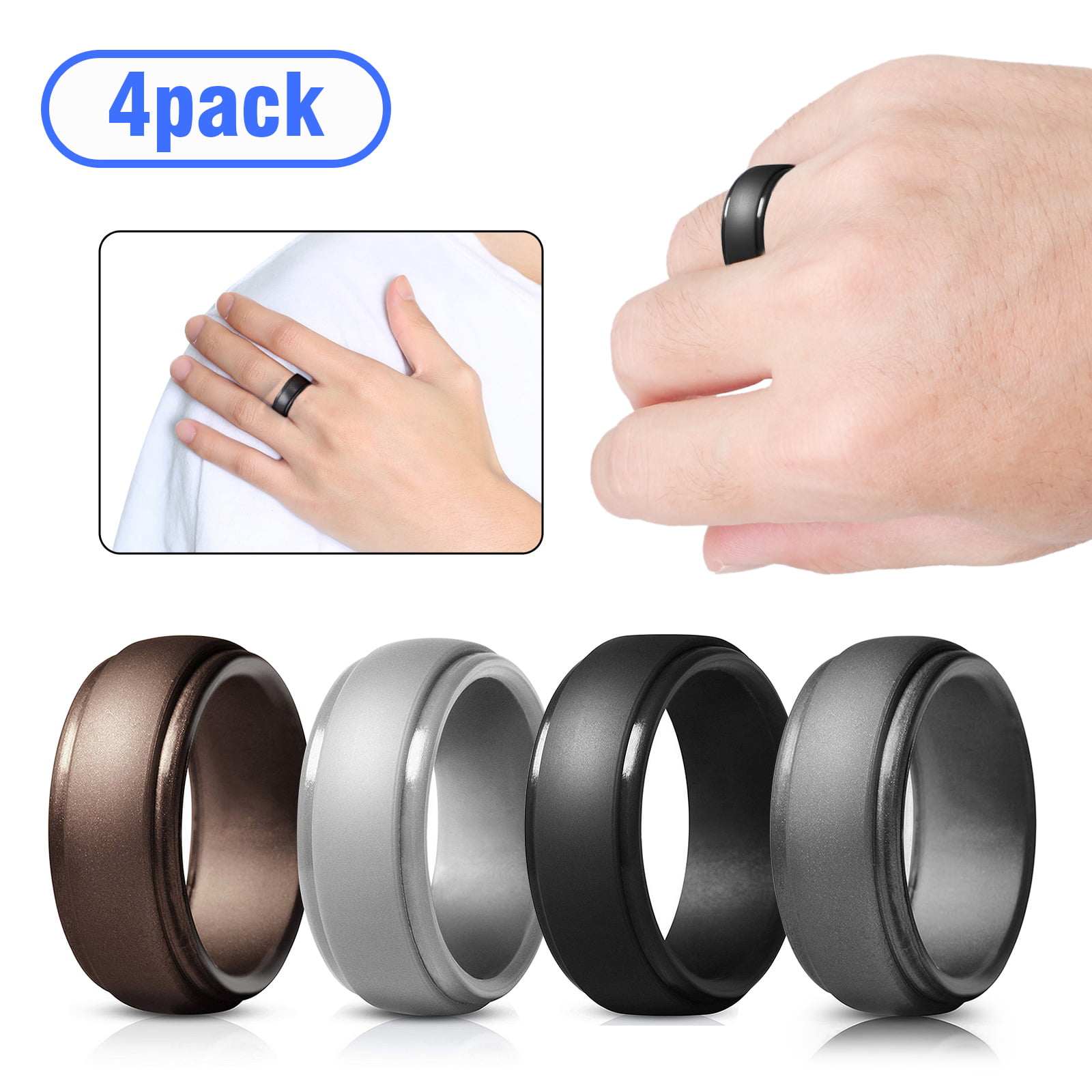 EEEkit EEEkit Silicone  Wedding  Ring  for Women Men 