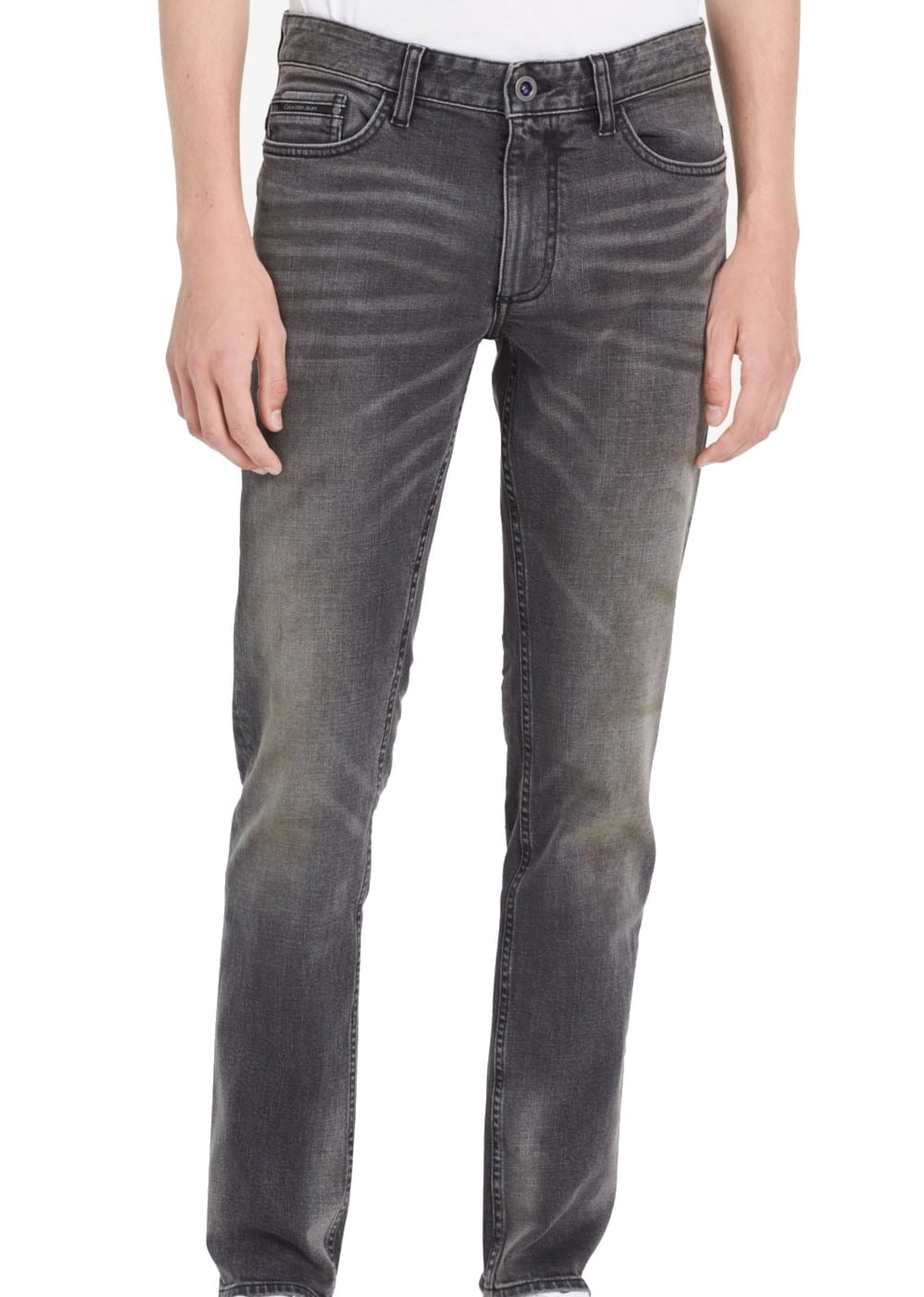 calvin klein slim straight jeans black