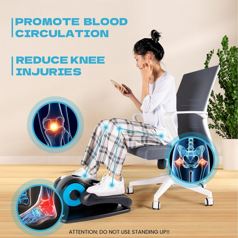 pooboo Under Desk Elliptical with Foot Massage Pedal Seated