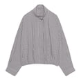 thumbnail image 5 of Aswuknt Womens Gingham Jacket Plaid Oversized Stand Collar Casual Coat Spring Fall Cropped Jackets With Pockets, 5 of 9