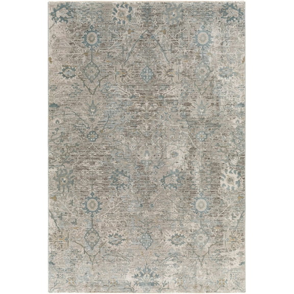 BoutiqueRugs Gilmanton Traditional Area Rug - Medium Gray, Peach, Taupe - 2' x 2'11"