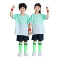 thumbnail image 5 of Gyexs Boys Summer Outfits Size 6-8 Kid Athletic Short Set Casual Crewneck T-Shirt Gym Shorts 2 Piece Outfits Sport Basketball Clothes(Sportswear, Light Green, 4-5 Years), 5 of 5