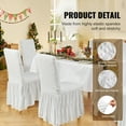 thumbnail image 3 of KFFKFF 4-Piece Set Stretch Spandex Folding White Wedding Chair Covers with Skirt, 3 of 10