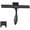 Black, variant on Stainless Steel Shower Squeegee - Easy-to-Use Glass/Car Cleaner with Hook Holder for Bathroom & Kitchen