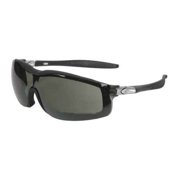 RT1, Safety Glasses, Anti-Fog & Anti-Scratch, Gray Lens, Black Frame, Full-Frame