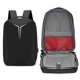 thumbnail image 4 of Sac à dos rigide grande capacité 15,6 pouces, imperméable et respirant, avec bande réfléchissante et port USB externe, noir, 4 of 4