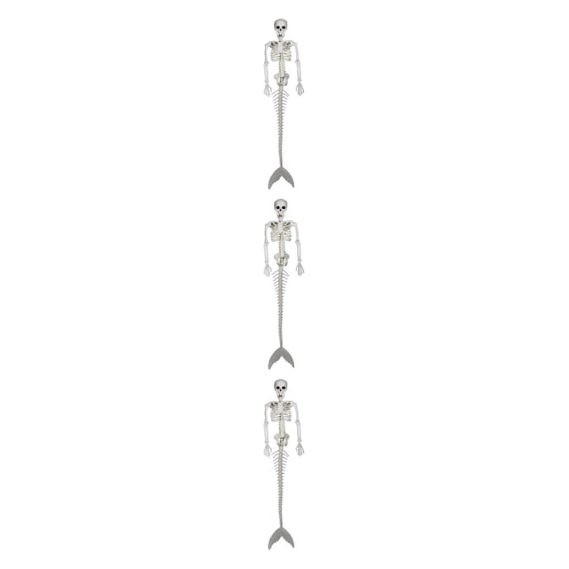 VONKY Posable Joints Skeletons Halloween Decor For Multiple Situations Silver 3Set