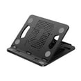 thumbnail image 3 of Bunblic Laptop Stand Notebook Computer Holder Folding Support Portable Base Adjustable Angle Station Laptop Riser for Desk Home Study Black, 3 of 8