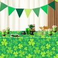 thumbnail image 5 of Kumdkd St. Patrick's Day Tablecloth 54x108ines, Waterproof Plastic Party Table Cover for Holiday Decor, Shamrock Themed Indoor Outdoor Use, Fits 8-10 People, Green White Gold, 5 of 5
