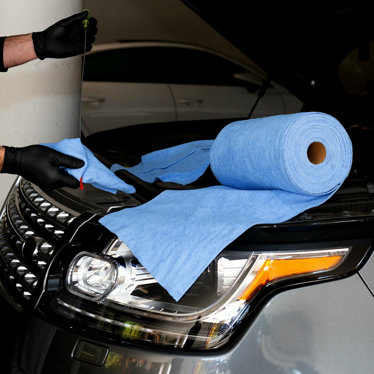 Tear-N-Clean Commercial Grade Multi-Purpose Microfiber Towel Roll, 100  Pack, Blue