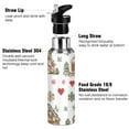 thumbnail image 3 of Yayeee 33oz Insulated Water Bottle Double Wall Stainless Steel with Flip Straw Lid, Brown Nordic Christmas, 3 of 7