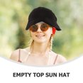 thumbnail image 3 of OULII Fashion Sun Hat Black Acrylic Fibers 1Set Breathable Summer Use, 3 of 8