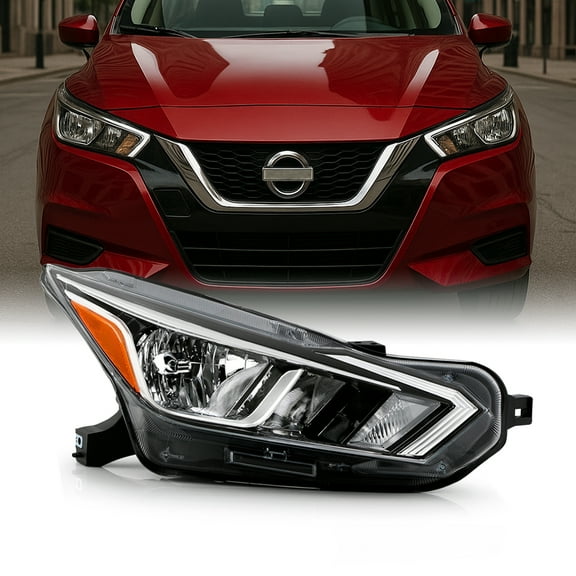 AKKON - Fits 2020 2023 Nissan Versa Base S SV Halogen Model OE Right Side Headlights Housing Replacement