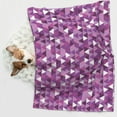 thumbnail image 5 of XMXY Dog Throw Blankets, Soft Cozy Purple Triangle Background Pet Blankets for Couches Machine Washable for Indoor Cats Dogs, Large Size, 5 of 8